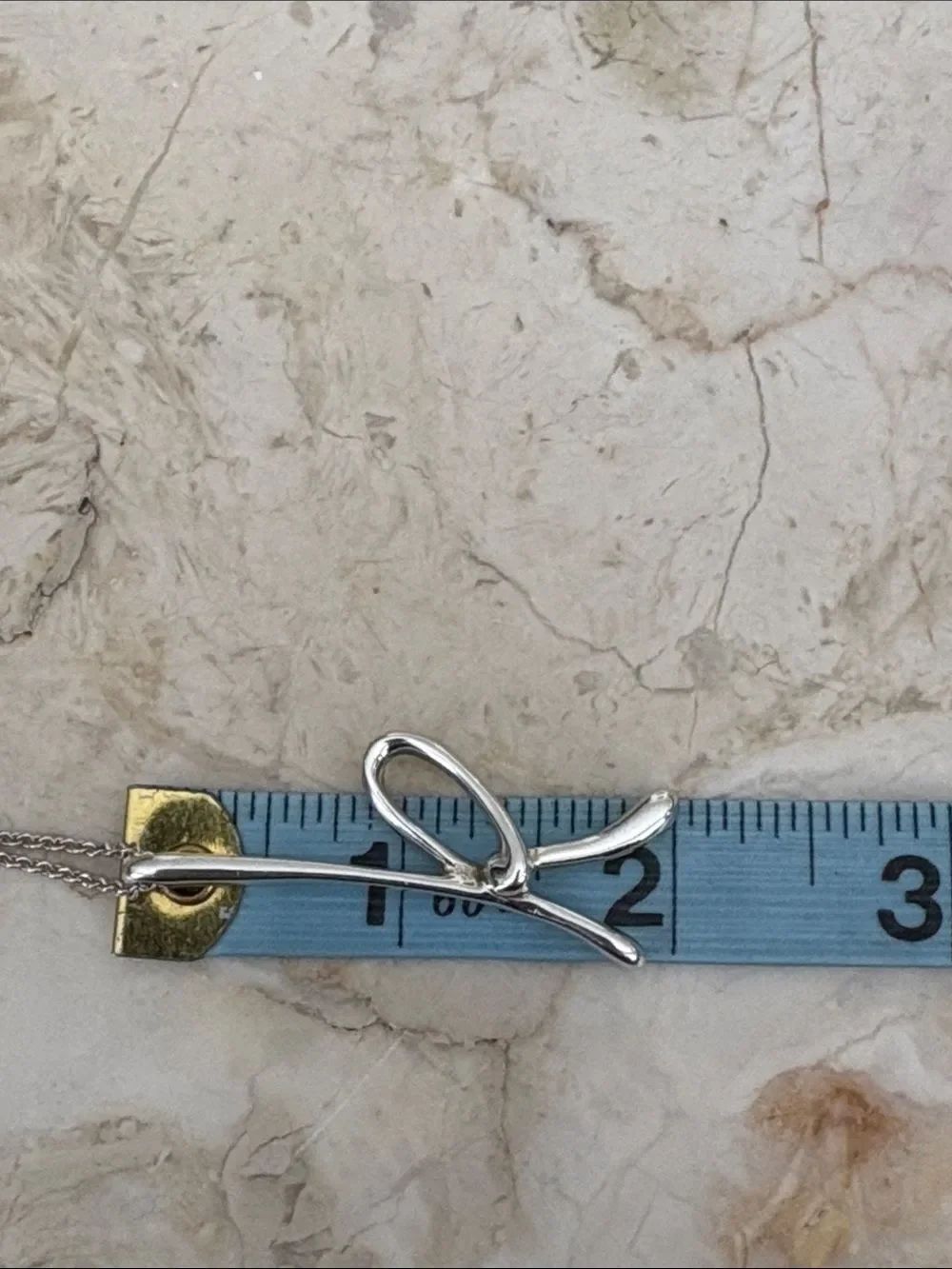 Tiffany & Co. Elsa Peretti Rare Sterling Silver “K” Initial Pendant 30” Necklace - Picture 11 of 12